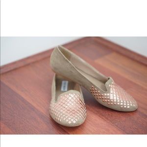 Steve Madden rose gold studded loafers/flats